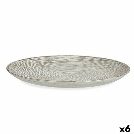 Centre de Table Spirale Blanc Bois MDF 34,5 x 3 x 34,5 cm (6 Unités) | Tienda24 Tienda24.eu