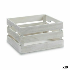 Set of Stackable Organising Boxes Caison Wood Natural 3 Pieces 18,5 x 18,5 x 10 cm | Tienda24 Tienda24.eu