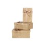 Set of decorative boxes Beige Cardboard Stripes Lasso 3 Pieces | Tienda24 Tienda24.eu