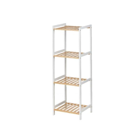 Etagère de salle de bains 35 x 30 x 100 cm Blanc Naturel Bambou Bois de pin | Tienda24 Tienda24.eu