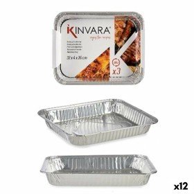 Set de Fuentes de Cocina Desechable Pizza Aluminio 32 x 3 x 32 cm (24 Unidades) | Tienda24 Tienda24.eu