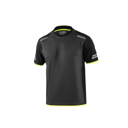 T-shirt à manches courtes homme Sparco TW Jaune Gris S | Tienda24 Tienda24.eu