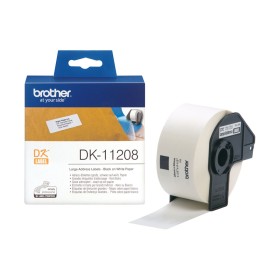 Printer Labels Brother DK11208 White Black/White by Brother, Adhesive labels and stickers - Ref: M0502905, Price: 14,75 €, Di...