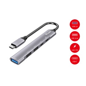 Hub USB LINDY 43325 Gris | Tienda24 - Global Online Shop Tienda24.eu