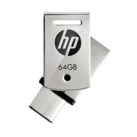 Clé USB HP HPFD5000M-64 Acier 64 GB de HP, Clés USB - Réf : M0511840, Prix : 20,79 €, Remise : %