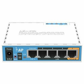 Point d'Accès Mikrotik hAP AP hAP 802.11b/g/n 2x2 5xLAN Blanc de Mikrotik, Points d'accès sans fil - Réf : S0237672, Prix : 5...