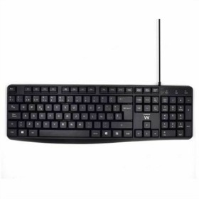 Clavier Ewent EW3001 Noir Espagnol Qwerty de Ewent, Claviers - Réf : S0237747, Prix : 9,27 €, Remise : %