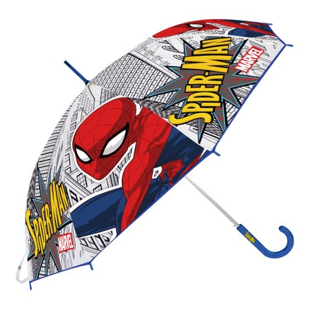 Umbrella Spider-Man Great power Blue Red | Tienda24 Tienda24.eu