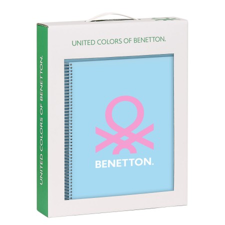 Stationery Set Benetton Spring Celeste 2 Pieces | Tienda24 Tienda24.eu