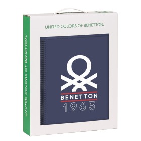 Set de Papelaria Benetton Varsity Cinzento Azul Marinho 2 Peças