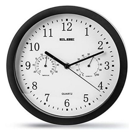 Horloge Murale ELBE RP-1005-N Blanc/Noir de ELBE, Pendules murales - Réf : S0429830, Prix : 11,52 €, Remise : %