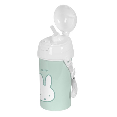 Flasche mit Deckel und Strohhalm Miffy Menta Minze PVC 500 ml | Tienda24 Tienda24.eu