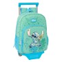 Mochila Escolar con Ruedas Stitch Aloha Turquesa 26 x 34 x 11 cm | Tienda24 Tienda24.eu