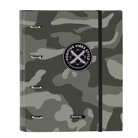 Ring binder Safta Stone Black 27 x 32 x 3.5 cm | Tienda24 Tienda24.eu