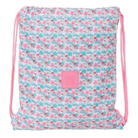 Rucksacktasche mit Bändern Moos Flores Bunt 35 x 40 x 1 cm | Tienda24 Tienda24.eu