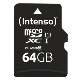 Micro SD Memory Card with Adaptor INTENSO 34234 UHS-I XC Premium Black | Tienda24 - Global Online Shop Tienda24.eu