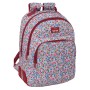 School Bag Nait Nait Flowers Burgundy 32 x 42 x 15 cm | Tienda24 Tienda24.eu