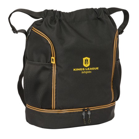 Saco Mochila com Cordas Kings League Preto 35 x 40 x 1 cm | Tienda24 Tienda24.eu