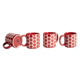 Satz von Kaffeetassen Excellent Houseware Geometrisch Steingut 4 Stücke 300 ml | Tienda24 Tienda24.eu