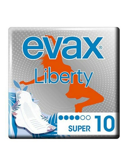 Compresses Super avec Ailes Liberty Evax Liberty (10 uds) 10 Unités | Tienda24 Tienda24.eu