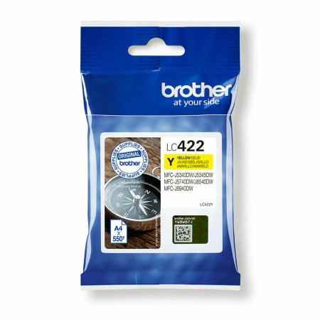 Original Ink Cartridge Brother LC-422Y Yellow | Tienda24 Tienda24.eu