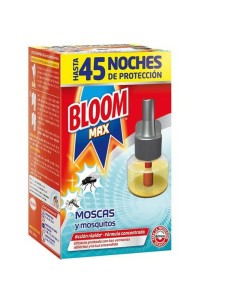 Antizanzare Elettrico Bloom Bloom Max Moscas Mosquitos 45 Notte 1 Unità 18 ml da Bloom, Controllo degli insetti - Ref: S05748...