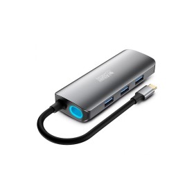 Hub USB NANOCABLE 10.16.4409 Gris (1 unidad) | Tienda24 Tienda24.eu