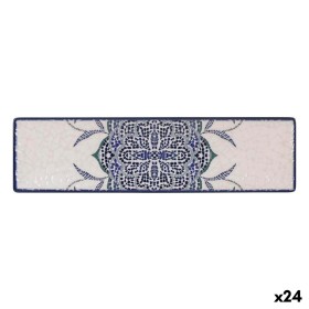 Ensemble à apértif DKD Home Decor Bleu Naturel Bambou Grès méditerranéen 19,7 x 19,7 x 1 cm (5 pcs) | Tienda24 - Global Online Shop Tienda24.eu