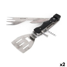 Utensílios para churrasco Aktive Silicone Aço inoxidável 12 Unidades 7,5 x 35 x 1,9 cm (5 Peças) | Tienda24 - Global Online Shop Tienda24.eu