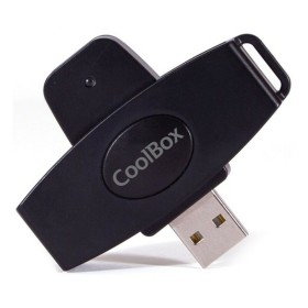 Leitor de cartões externo CoolBox CRE-065A Preto | Tienda24 Tienda24.eu