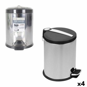 Waste bin Confortime Silver Metal 4 Units 9 L 23 x 33 cm (23 x 23 x 33 cm) | Tienda24 - Global Online Shop Tienda24.eu