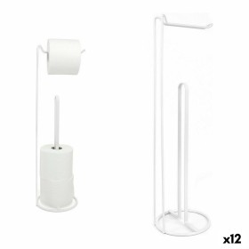 Toilet Brush White Silver Plastic 9,5 x 38,5 x 9,5 cm (6 Units) | Tienda24 - Global Online Shop Tienda24.eu