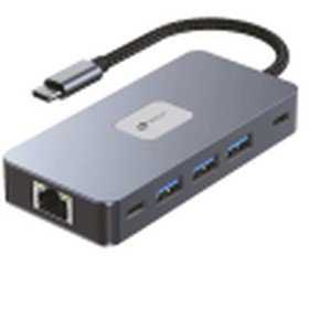 Hub USB Aisens ASUC-4P002-GR Gris 100 W (1 Unité) | Tienda24 Tienda24.eu