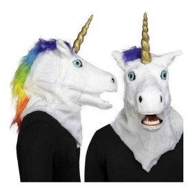 Maske My Other Me Einheitsgröße Einhorn Erwachsene Gelenkiger Kiefer von My Other Me, Wimperntusche - Ref: S2419691, Preis: 4...