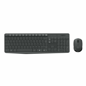 clavier et souris Logitech MK235 Noir Gris Anthracite Allemand QWERTZ de Logitech, Ensembles Clavier et Souris - Réf : M02001...