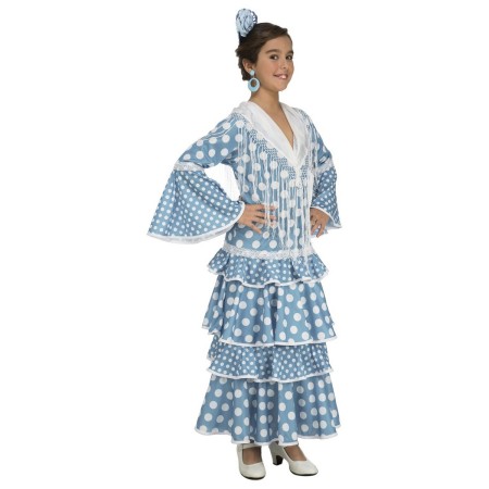 Costume per Bambini My Other Me Huelva Ballerina di Flamenco 7-9 Anni Turchese | Tienda24 - Global Online Shop Tienda24.eu