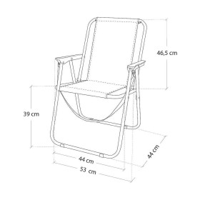 Sedia da Campeggio Pieghevole Aktive Azzurro Grigio 57 x 97 x 60 cm (4 Unità) | Tienda24 - Global Online Shop Tienda24.eu