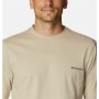 Men’s Short Sleeve T-Shirt Columbia Csc Basic Logo™ Light brown Moutain | Tienda24 Tienda24.eu