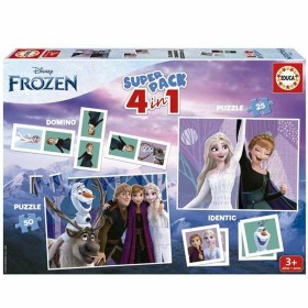 Conjunto de Jogos de Habilidade Frozen 4 em 1 de Frozen, Puzzles - Ref: S2436184, Preço: 10,03 €, Desconto: %