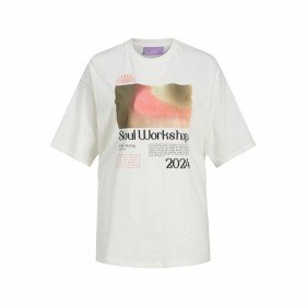 Camiseta de Manga Corta Mujer 24COLOURS Casual Blanco | Tienda24 Tienda24.eu