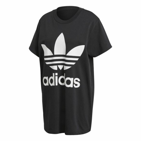 Damen Kurzarm-T-Shirt Adidas Trefoil Schwarz | Tienda24 Tienda24.eu