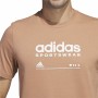 Herren Kurzarm-T-Shirt Adidas Lounge Braun | Tienda24 Tienda24.eu