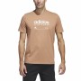 Herren Kurzarm-T-Shirt Adidas Lounge Braun | Tienda24 Tienda24.eu