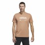 Herren Kurzarm-T-Shirt Adidas Lounge Braun | Tienda24 Tienda24.eu