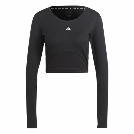 Camiseta de Manga Larga Mujer Adidas Studio Negro | Tienda24 Tienda24.eu