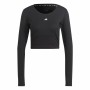 Camiseta de Manga Larga Mujer Adidas Studio Negro | Tienda24 Tienda24.eu