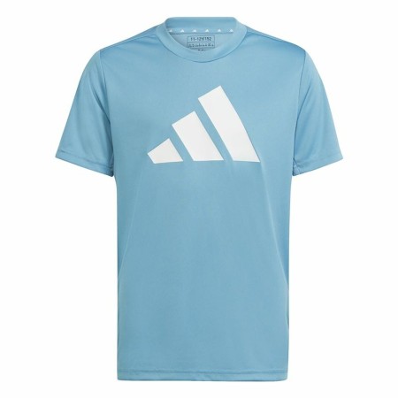 Camiseta de Manga Corta Infantil Adidas Training Essentials Azul claro | Tienda24 Tienda24.eu