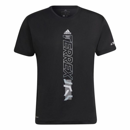 Camisola de Manga Curta Homem Adidas Agravic Preto | Tienda24 Tienda24.eu