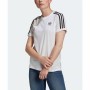 Camisola de Manga Curta Mulher Adidas 3 stripes Branco | Tienda24 Tienda24.eu