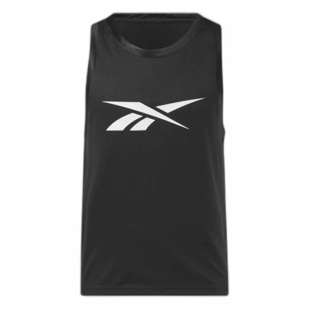 Basketball shirt Reebok Black | Tienda24 Tienda24.eu